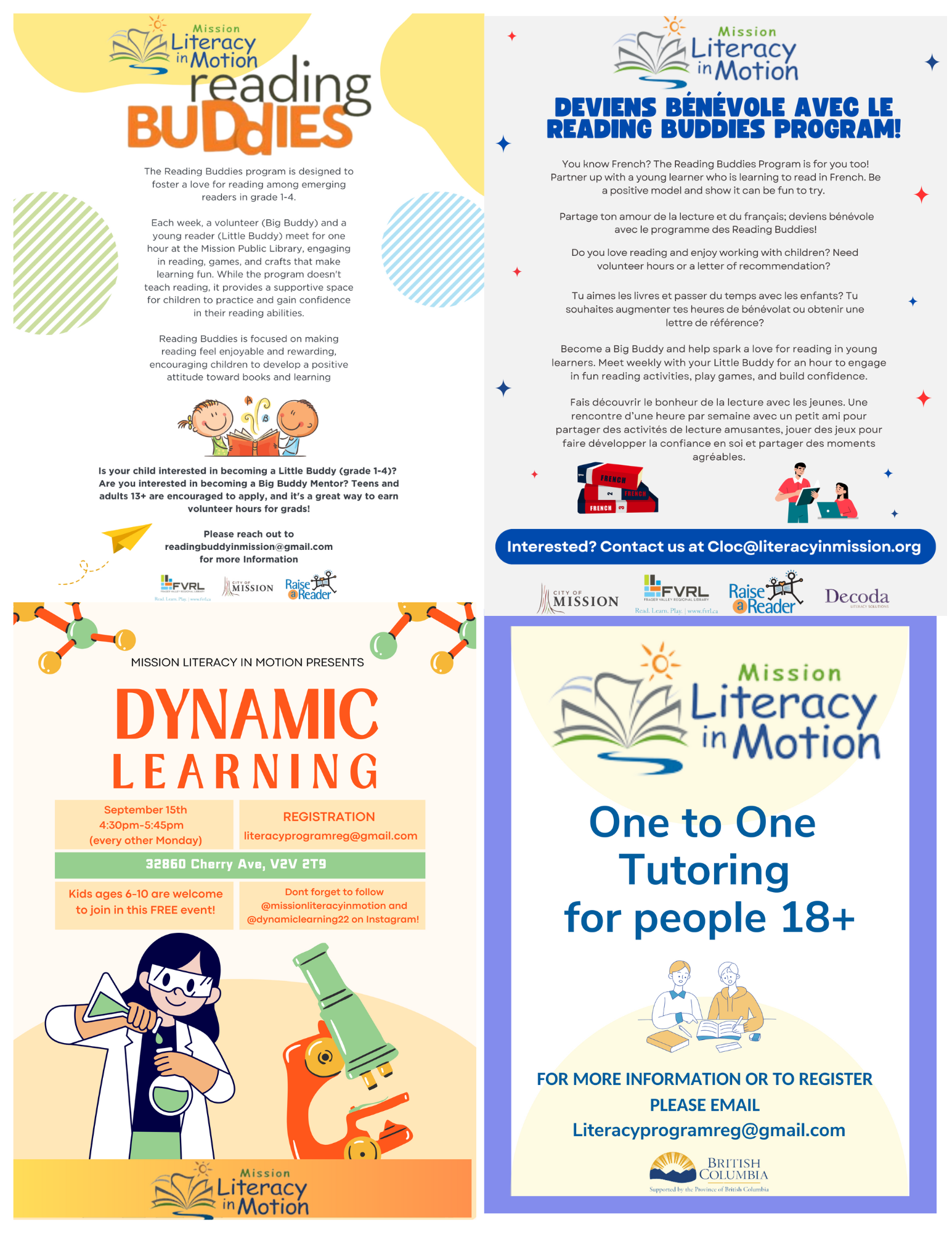 September Literacy Events Posters